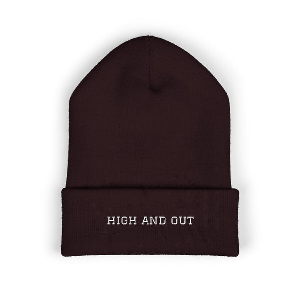 High and Out Minimal Knit Beanie