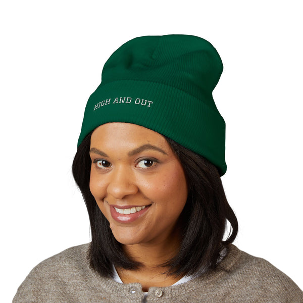 High and Out Minimal Knit Beanie