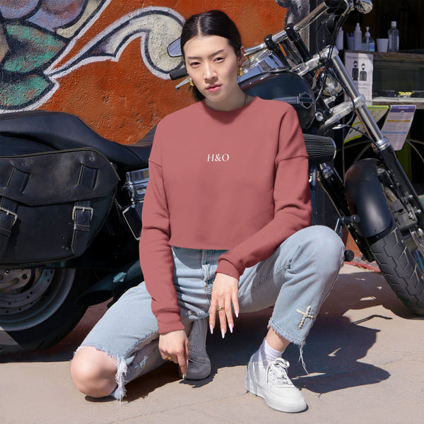 High and Out Cropped Fleece Sweatshirt