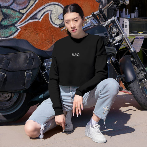 High and Out Cropped Fleece Sweatshirt